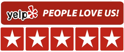 People love us on Yelp, 5 stars